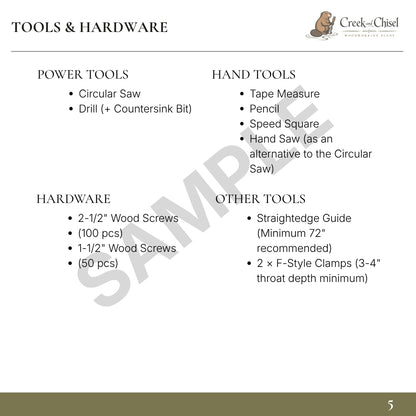First Workbench Plans