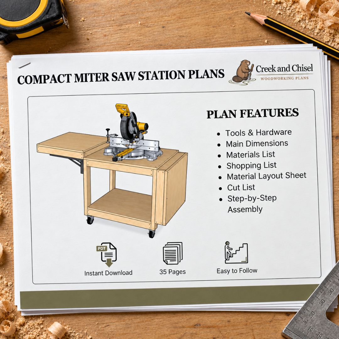 Compact Miter Saw Station Plans