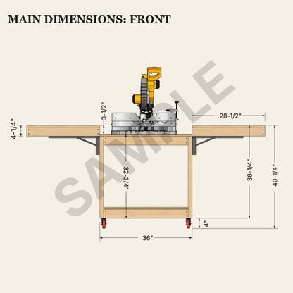 Compact Miter Saw Station Plans