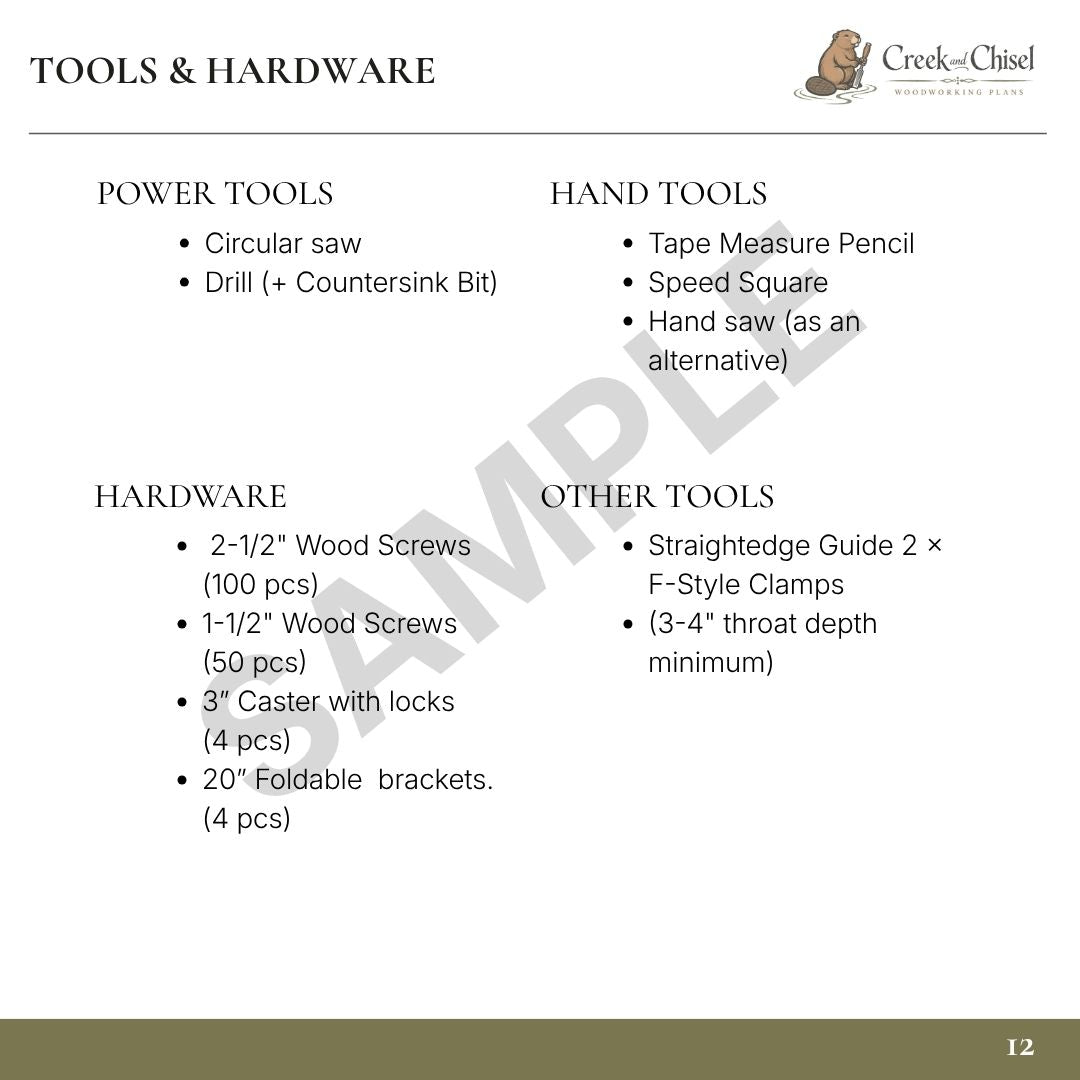 Compact Miter Saw Station Plans
