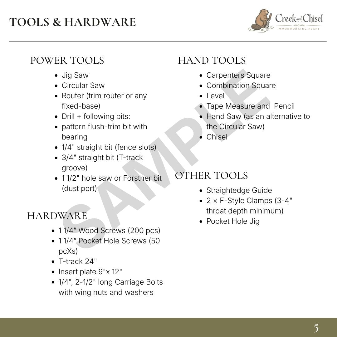 Compact Router Table Plans