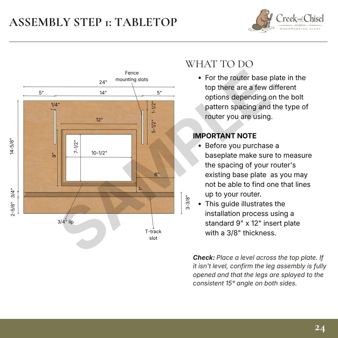 Compact Router Table Plans