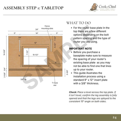 Compact Router Table Plans