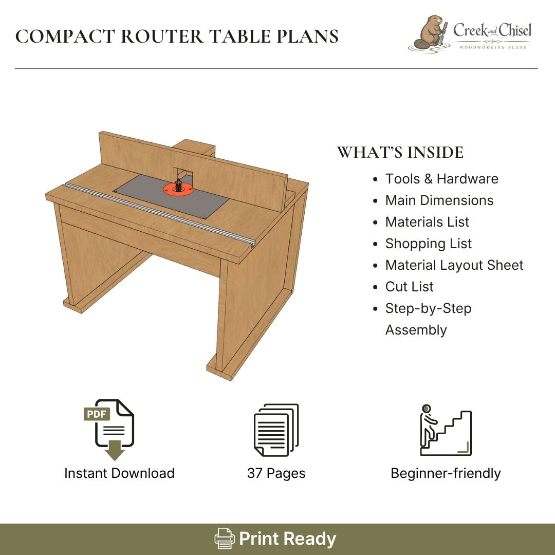 Compact Router Table Plans