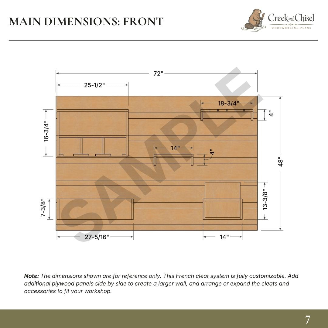 French Cleat Wall System Plans