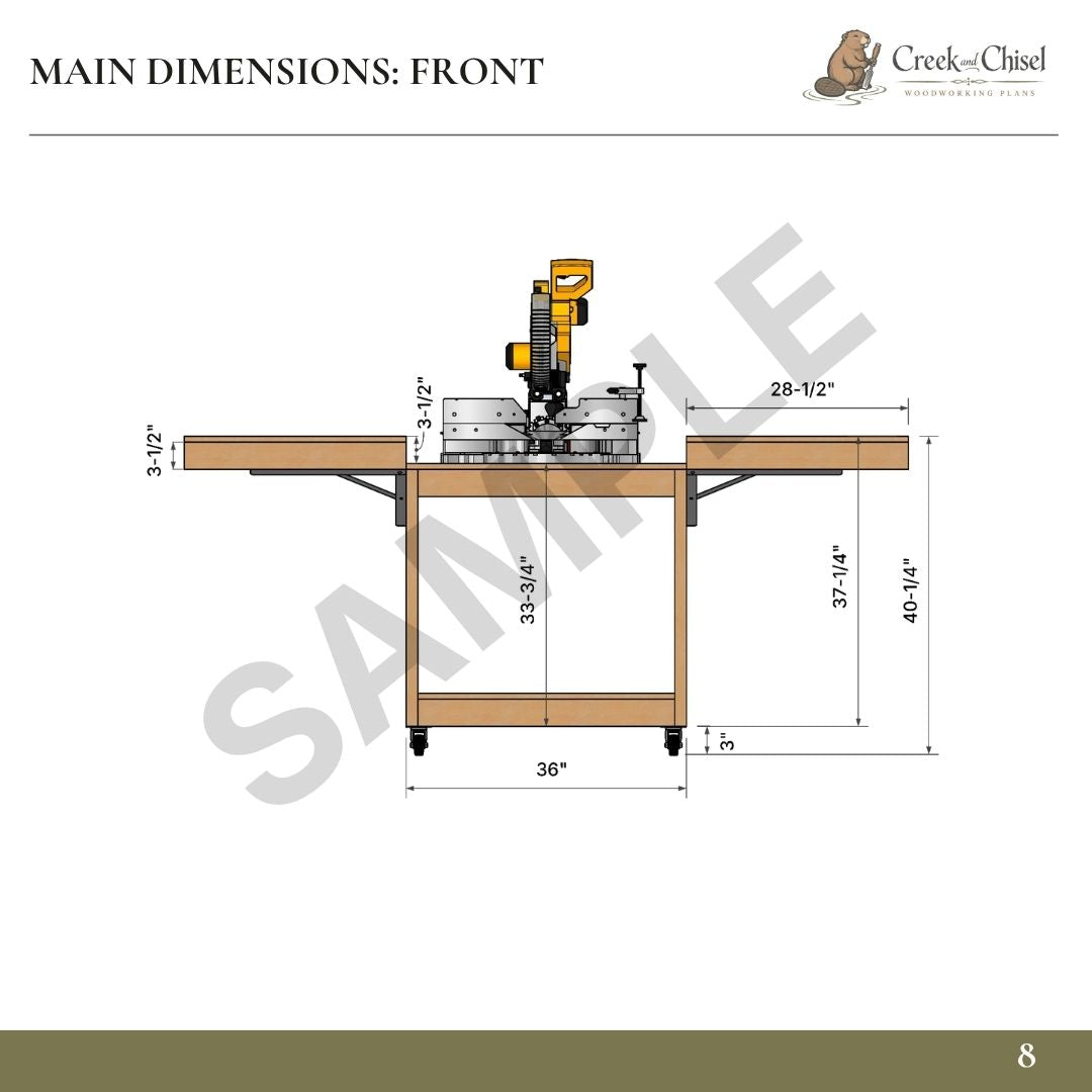 Compact Miter Saw Station Plans
