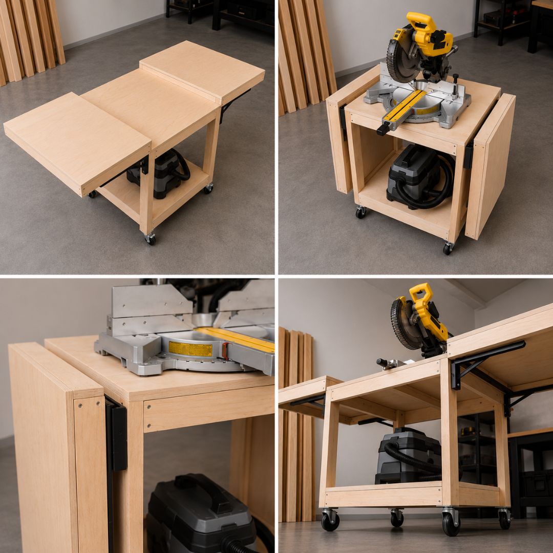 Compact Miter Saw Station Plans