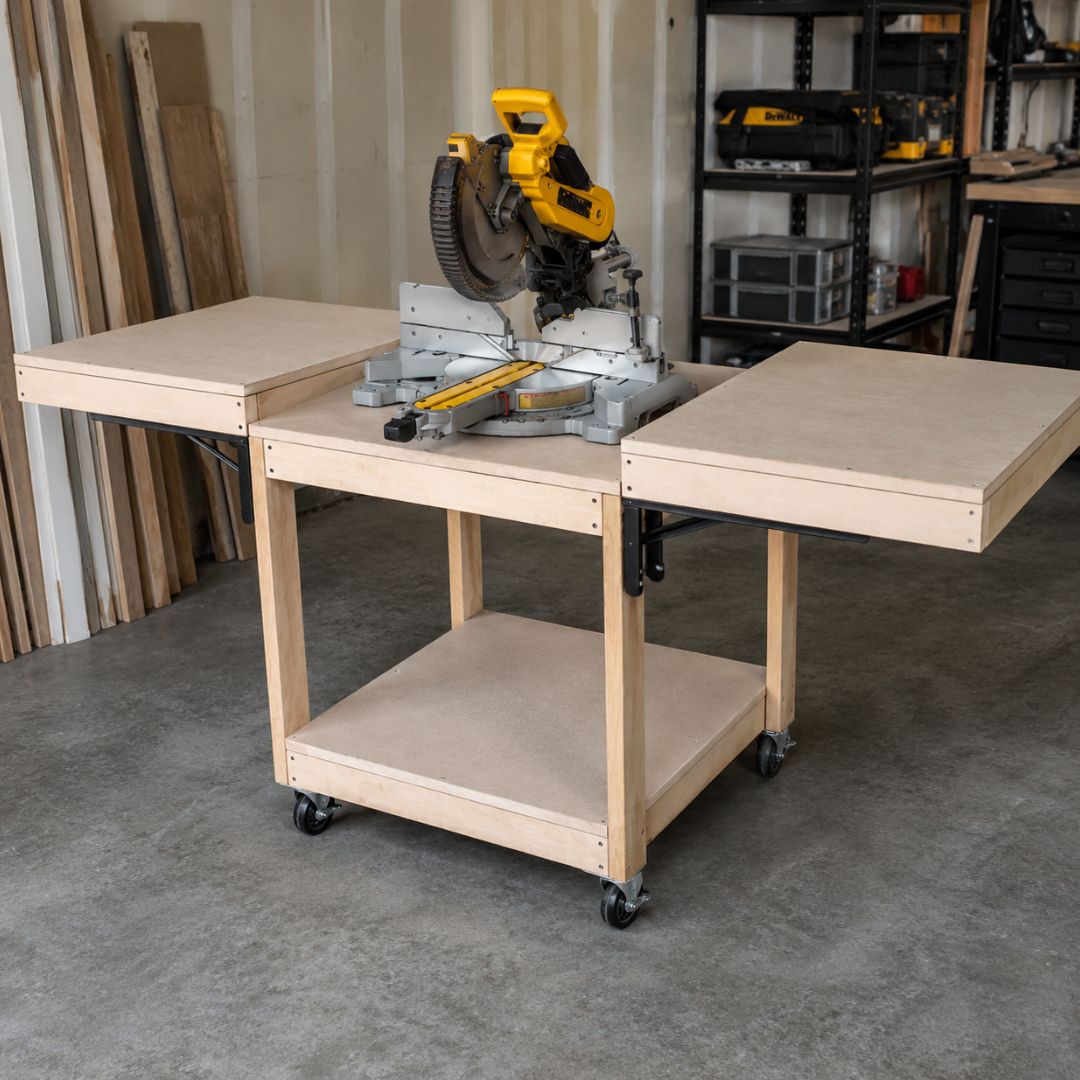 Compact Miter Saw Station Plans