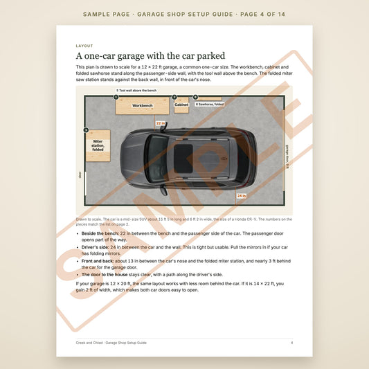 Garage Shop Setup Guide, sample page 4