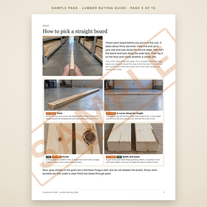 Lumber Buying Guide, sample page 5